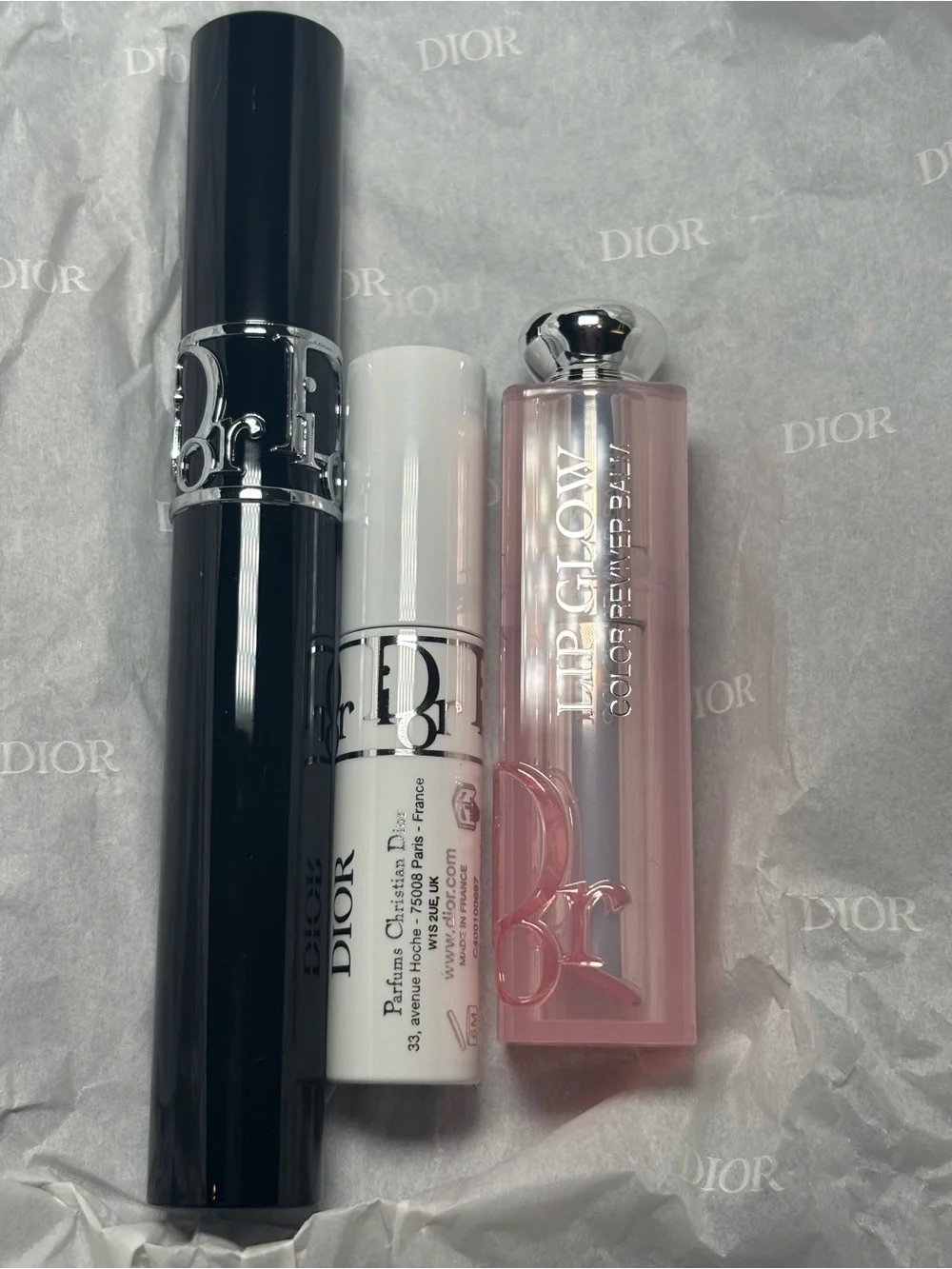 Dior Blue Denim Embroidered Cosmetic Pouch with Makeup Set Limited Edition